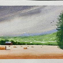 Mijn project van de cursus: Aquarellandschappen: experimentele tools en technieken. Fine Arts, Painting, and Watercolor Painting project by whiterab - 04.15.2022