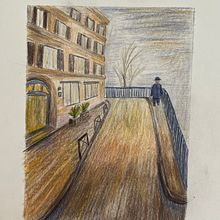 Mon projet du cours : Illustration aux crayons de couleur dans un carnet de croquis Ein Projekt aus dem Bereich Traditionelle Illustration, Bildende Künste, Skizzenentwurf, Bleistiftzeichnung, Zeichnung, Artistische Zeichnung und Sketchbook von Karine - 16.04.2022