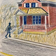 Mon projet du cours : Illustration aux crayons de couleur dans un carnet de croquis. Traditional illustration, Fine Arts, Sketching, Pencil Drawing, Drawing, Artistic Drawing, and Sketchbook project by Francine Calestagne - 04.16.2022