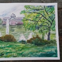 Mi Proyecto del curso: Paisajes naturales en acuarela. Projekt z dziedziny  Sztuki piękne,  Malarstwo i Malowanie akwarelą użytkownika Maria C Ceball - 16.04.2022