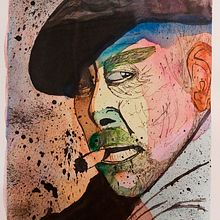 Curtido - Acuarela y Tinta. Een project van  Beeldende kunst, Traditionele illustratie,  Illustratie met inkt,  Tekening,  Portrettekening, Realistische tekening, Aquarelschilderen y Schilderij van Alejandro - 16.04.2022