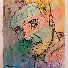 Unmoored - Acuarela y Tinta. Een project van  Beeldende kunst,  Tekening,  Portrettekening,  Artistieke tekening, Aquarelschilderen,  Creativiteit, Traditionele illustratie y Schilderij van Alejandro - 16.04.2022