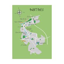 Here's Martinez - in the San Francisco Bay Area . Ilustrasi tradisional, Infografis, Menggambar, Ilustrasi Digital, Dan Lukisan Digital proyek oleh Jan Weiss - 04.16.2022