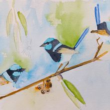 My project for course: Artistic Watercolor Techniques for Illustrating Birds. Traditional illustration, Watercolor Painting, Realistic Drawing, and Naturalistic Illustration project by corrodgery - 04.18.2022