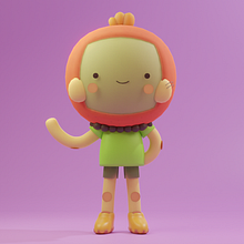Meu projeto do curso: Criação de personagens Kawaii em 3D com Blender. Un proyecto de Ilustración tradicional, Diseño de personajes, Ilustración digital, Modelado 3D y Manga de yolanabianchi - 18.04.2022