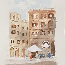 Il mio progetto del corso: Tecniche moderne di acquerello paesaggistico. Painting, and Watercolor Painting project by Susanna Pasqualetti - 04.18.2022