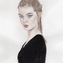 Mi Proyecto del curso: Retrato en acuarela a partir de una fotografía. Un proyecto de Ilustración tradicional, Pintura a la acuarela y Dibujo de Retrato de Angel - 18.04.2022