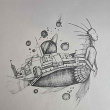 Mi Proyecto del curso: Ilustración surrealista con rotuladores. Traditional illustration, Drawing, Realistic Drawing, Artistic Drawing, Ink Illustration, and Pencil Drawing project by paoandre09 - 04.10.2022