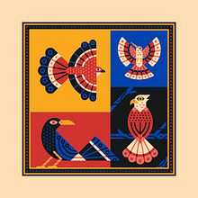 Building Birds with Shapes. Un proyecto de Ilustración tradicional, Diseño gráfico e Ilustración vectorial de Erikas Chesonis - 19.04.2022