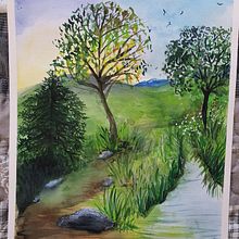 My project for course: Natural Landscapes in Watercolor. Un proyecto de Bellas Artes, Pintura y Pintura a la acuarela de Galia Hristova - 19.04.2022