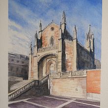 Mi Proyecto del curso: Dibujo arquitectónico con acuarela y tinta. Un proyecto de Bocetado, Dibujo, Pintura a la acuarela, Ilustración arquitectónica, Sketchbook e Ilustración con tinta de Jose Antonio Muñoz Díez - 19.04.2022
