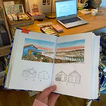 Mon projet du cours : Carnet de voyage à l’aquarelle. Traditional illustration, Watercolor Painting, Architectural Illustration, and Sketchbook project by Camille Cosset - 04.19.2022