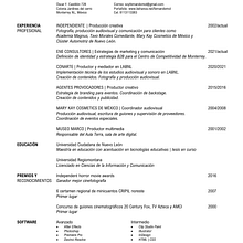 Mi Proyecto del curso: Currículums para creativos: crea tu CV y carta de presentación . Un progetto di Consulenza creativa, Gestione di un portfolio, Comunicazione e Business di Fernando Mol - 19.04.2022