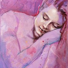 Mijn project van de cursus: Experimenteel portretteren: combineer olie, acryl en verfspray. Fine Arts, Painting, Acr, lic Painting, and Oil Painting project by m.art - 04.19.2022
