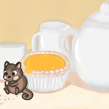 Hiding and Eating Secretly. Traditional illustration project by Amy Chai - 04.17.2022