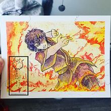 Fire. Un proyecto de Ilustración tradicional, Pintura, Pintura a la acuarela y Dibujo de Retrato de Brittni Bromley - 20.04.2022