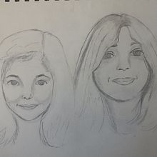 1er essai de portrait. Portrait Drawing, and Sketchbook project by Cladie Tracol - 04.20.2022
