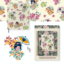 Take me to Japan | Pattern design collection. Un proyecto de Estampación, Diseño textil, Ilustración tradicional e Ilustración digital de Lourdes Bruzzoni - 22.03.2021