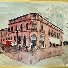 Il mio progetto del corso: Paesaggi urbani ad acquerello. Fine Arts, Watercolor Painting, and Architectural Illustration project by mrov5903 - 04.21.2022