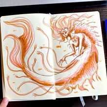 Mi Proyecto del curso: Sketchbook fantástico: dibuja personajes desde la imaginación. Traditional illustration, Creativit, Drawing, and Sketchbook project by CaTam - 04.21.2022