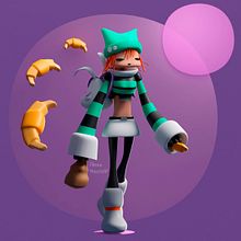 Creación de personajes en 3D con Blender - "Medialunass 🥐" by Aless Piscitelli. 3D, Character Design, 3D Modeling, 3D Character Design, and 3D Design project by Aless Piscitelli - 04.20.2022