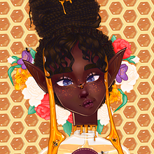 Projeto final: Bee flower. Traditional illustration, Digital Illustration, and Digital Drawing project by Mariana Bittencourt de Souza Rocha - 04.22.2022