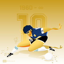 Mi Proyecto del curso: Ilustración digital con formas geométricas para principiantes - Homenaje a Diego Armando Maradona. Un proyecto de Ilustración tradicional, Ilustración vectorial, Ilustración digital y Dibujo de Calone - 30.10.2021
