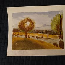 Paisajes naturales en acuarela . Arte plastice, Pictura și Pictură în acuarelă de Brenda Santos - 04.14.2022