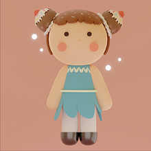 Mi Proyecto del curso: Creación de personajes kawaii en 3D con Blender . Traditional illustration, Character Design, Digital Illustration, 3D Modeling, and Manga project by danyshanovelo - 04.17.2022