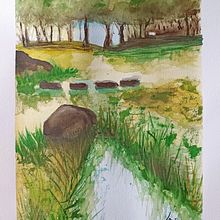 Meu projeto do curso: Paisagens naturais em aquarela. Watercolor Painting, Fine Arts, and Painting project by Luisa Cepeda - 04.20.2022