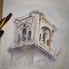 My project for course: Architectural Sketching with Watercolor and Ink. Sketching, Drawing, Watercolor Painting, Architectural Illustration, Sketchbook & Ink Illustration project by Nick Muir - 04.23.2022