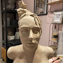 Mein Kursprojekt: Tonporträts: Modelliere ein maßstabsgetreues Gesicht. Un projet de Beaux Arts , et Sculpture de Angelika Grieser-Martin - 24.04.2022