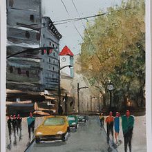 Mi Proyecto del curso: Paisajes urbanos en acuarela. Een project van  Beeldende kunst, Aquarelschilderen y  Architecturale illustratie van acuarelidad - 04.03.2022