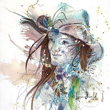 My project for course: Experimental Portraiture with Ink, Tea and Alcohol . Un proyecto de Bellas Artes, Pintura, Dibujo a lápiz, Dibujo e Ilustración con tinta de Lynn Shield - 23.04.2022