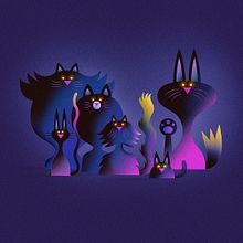 Love Cats Ein Projekt aus dem Bereich Traditionelle Illustration von Nathan Jurevicius - 24.04.2022