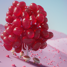 BerryCandy Tree . Un proyecto de 3D, Animación 3D, Modelado 3D y Diseño 3D de Edgar Gonzalez - 22.04.2022