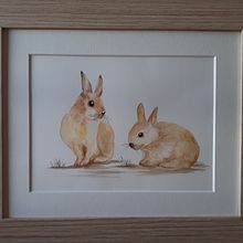 Watercolour Bunnies prior to course. Painting project by Claire Brownlie - 04.25.2022