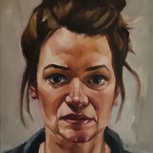 Il mio progetto del corso: Ritratto artistico a olio su carta. Fine Arts, Painting, and Oil Painting project by vandenbergsandra20 - 05.19.2022
