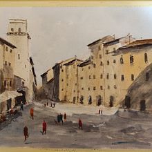 San Gimignano. Watercolor Painting project by mrov5903 - 04.26.2022