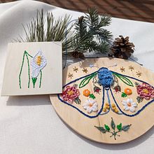 Mon projet du cours : Broderie sur bois :  quand l'art s'inspire de la nature. Embroider, Woodworking, and Textile Design project by josianne beaudoin - 04.26.2022