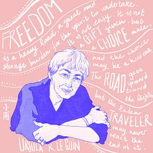 Women's Day - Ursula K Le Guin. Traditional illustration project by Adriana Zurera - 04.27.2022