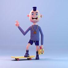 Mi Proyecto del curso: Creación de personajes 3D únicos con 3ds Max. Projekt z dziedziny 3D,  Animacja, Projektowanie postaci,  Modelowanie 3D, Projektowanie postaci 3D i  Projektowanie 3D użytkownika Diego Sanchez - 26.04.2022