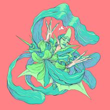Venus Garden. Traditional illustration, Street Art, Drawing, Floral, Plant Design, Digital Illustration, and Digital Drawing project by Enrique Montiel Ayala - 12.31.2020
