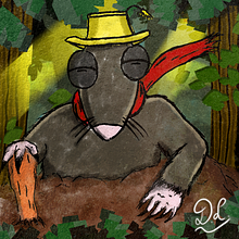 Cosmo The Wise Mole. Graphic Design, and Traditional illustration project by David Volpini - 04.27.2022
