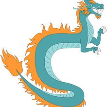 Dragón chino. Graphic Design, Traditional illustration, Design, and Digital Design project by Carlota Rodríguez - 04.28.2022