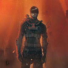 Personaje Distópico. Traditional illustration, Character Design, Film, Video, TV, Digital Illustration, Motion Graphics, Video Games, and Concept Art project by Darío Suárez - 05.29.2022