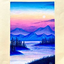Mi Proyecto del curso: Dibujo de paisajes con pasteles grasos: juega con la luz . Traditional illustration, Fine Arts, Pencil Drawing, Drawing, and Artistic Drawing project by Andres Ugalde Calderon - 04.28.2022