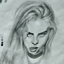 Retrato Billie Eilis. Traditional illustration, Pencil Drawing, Portrait Drawing, and Realistic Drawing project by Juan Morales - 04.11.2022