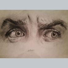 Dibujo Ojos. Cross Hatching . Pencil Drawing, Realistic Drawing, and Figure Drawing project by Juan Morales - 01.01.2020