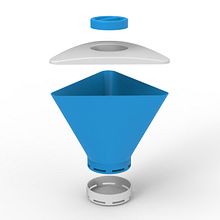 Boya de cloro para piscinas. Een project van Industrieel ontwerp,  Ontwerp, 3D,  3D-modellering y  3D-ontwerp van Gastón Rubiolo - 07.03.2019